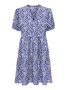 ONLY Sukienka w kolorze granatowo-białym rozmiar: XS. Białe sukienki ONLY, xs, bez wzorów, z wiskozy, bez kołnierzyka, bez ramiączek, midi, rozkloszowane. Za 65,54 zł.