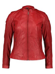 7eleven Skórzana kurtka "Rebecca" w kolorze czerwonym rozmiar: 46. Czerwone kurtki 7eleven, bez wzorów, ze skóry, bez kaptura. Za 434,99 zł.