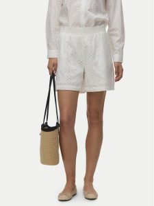 Vero Moda Szorty materiałowe Eliza 10346709 Biały Regular Fit. Białe szorty Vero Moda, bez wzorów, z bawełny. Za 159,99 zł.