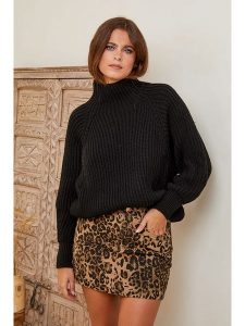 Joséfine Sweter "Bambino" w kolorze czarnym rozmiar: L. Czarne golfy Joséfine, bez wzorów. Za 127,95 zł.