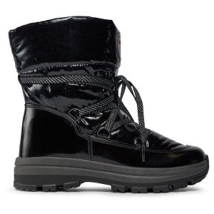 Śniegowce Olang. Czarne buty zimowe Olang, bez obcasa, bez zapięcia. Za 569,99 zł.
