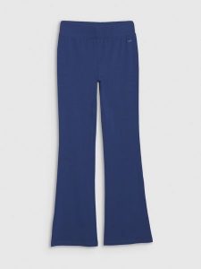 4F Legginsy z rozszerzanymi nogawkami damskie - granatowe L. Niebieskie legginsy 4f, bez wzorów, z bawełny, z podwyższonym stanem, długie. W wyprzedaży za 59,99 zł.