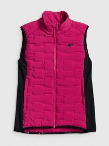 4F Bezrękawnik trekkingowy z wypełnieniem Primaloft Silver damski - różowy XXL. Czerwone kamizelki 4f, na lato, l, bez wzorów, z materiału, bez kołnierzyka, bez ramiączek, bez kaptura. Za 349,99 zł.