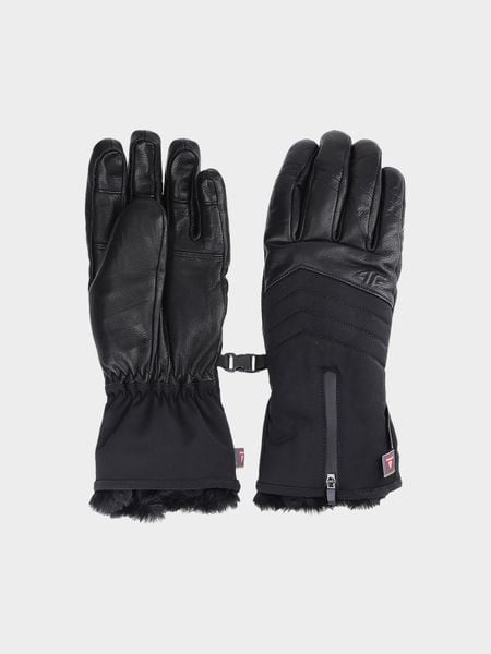 4F Rękawice narciarskie Primaloft Gold membrana 10000 damskie - czarne XL. Czarne rękawiczki 4f, na zimę, bez wzorów, z elastanu. W wyprzedaży za 279,99 zł.