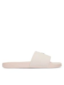 Calvin Klein Klapki Ess Slide Canvas Hdw HW0HW02960 Beżowy. Brązowe klapki Calvin Klein, bez wzorów, z materiału, bez obcasa. Za 189,99 zł.
