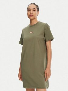 Hunter Sukienka codzienna Carron HARW0055251 Khaki Regular Fit. Brązowe kombinezony Hunter, xs, bez wzorów, z bawełny, bez kołnierzyka, bez ramiączek. Za 49,99 zł.
