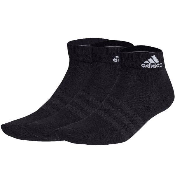 Skarpety adidas Thin and Light Ankle Socks 3P. Czarne skarpetki ADIDAS, bez wzorów, z bawełny. Za 51,00 zł.