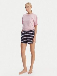 Tommy Hilfiger Piżama UW0UW05760 Kolorowy Regular Fit. Piżamy TOMMY HILFIGER, bez wzorów, z bawełny, bez ramiączek. Za 289,99 zł.