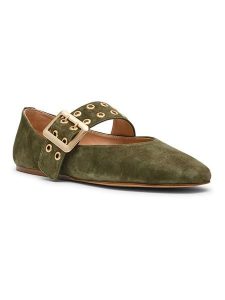 Steve Madden Skórzane baleriny "Atlantica" w kolorze khaki rozmiar: 38. Brązowe balerinki Steve Madden, bez wzorów, bez obcasa, bez zapięcia. Za 234,95 zł.
