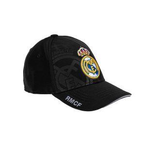 Czapka z daszkiem Real Madryt Junior - oficjalna licencjonowana. Czarne czapki REAL MADRID, bez wzorów, sportowe. Za 99,00 zł.