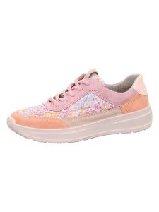 Legero Skórzane sneakersy "Sprinter" w kolorze jasnoróżowym ze wzorem rozmiar: 38,5. Różowe trampki Legero, bez wzorów, z materiału, bez zapięcia. Za 237,17 zł.
