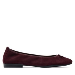 Baleriny Tamaris. Czerwone balerinki Tamaris, bez wzorów, bez obcasa, bez zapięcia. Za 264,99 zł.