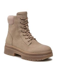 Jenny Fairy Trzewiki WS5908-01 Beżowy. Brązowe botki Jenny Fairy, bez wzorów, ze skóry, bez obcasa, na płaskiej podeszwie, bez zapięcia. Za 89,99 zł.