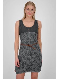 Alife and kickin Sukienka "Doja" w kolorze antracytowym rozmiar: XL. Czarne sukienki Alife and Kickin, xl, bez wzorów, ze skóry, bez kołnierzyka, bez ramiączek, mini. Za 82,99 zł.