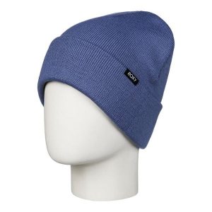 Czapka z mankietem dla Kobiety TROPICAL SNOW Niebieski. Niebieskie czapki Roxy, bez wzorów, z dzianiny, sportowe. Za 89,00 zł.