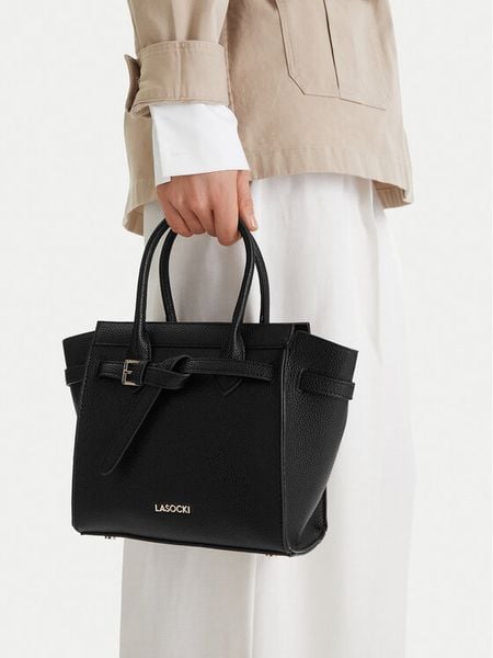 Lasocki Torebka CEO-LSK-X-010-09 Czarny. Czarne torebki klasyczne Lasocki, bez wzorów, z materiału, bez dodatków. Za 199,99 zł.