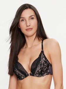 Hunkemöller Biustonosz push-up Antonia 204542 Czarny. Czarne biustonosze Hunkemöller, bez wzorów, z syntetyku. Za 119,99 zł.