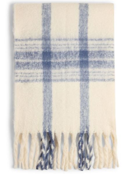 Vila szalik z frędzlami - VIMimi Kobiety biały|niebieski, ONE SIZE. Białe szaliki Vila, bez wzorów. Za 44,95 zł.