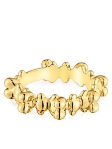 TOUS Pierścionek Bold Bear 1004342512 Złoty. Żółte pierścionki Tous, srebrne. Za 499,99 zł.