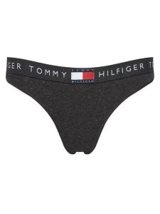 Tommy Hilfiger Stringi UW0UW06227 Szary. Szare stringi TOMMY HILFIGER, bez wzorów, z bawełny. Za 99,99 zł.