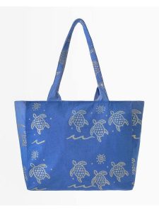 BLE Shopper bag w kolorze niebieskim - 42 x 35 x 20 cm rozmiar: onesize. Niebieskie shopper bag BLE, bez wzorów, z materiału, na ramię, bez dodatków. Za 54,95 zł.