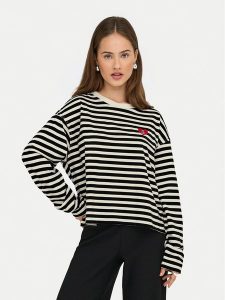 ONLY Bluzka Livina 15359682 Czarny Regular Fit. Czarne bluzki ONLY, l, bez wzorów, z bawełny, bez kołnierzyka, bez ramiączek. Za 119,99 zł.