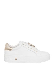 Patrizia Pepe Skórzane sneakersy w kolorze białym rozmiar: 41. Białe trampki Patrizia Pepe, bez wzorów, bez zapięcia. Za 478,99 zł.