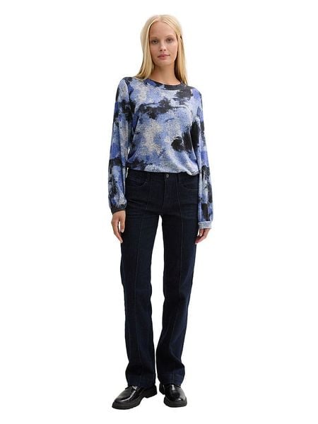 Tom Tailor Bluzka w kolorze niebieskim rozmiar: L. Niebieskie bluzki Tom Tailor, l, bez wzorów, bez kołnierzyka, bez ramiączek. Za 74,11 zł.