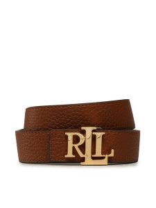 Lauren Ralph Lauren Pasek Damski 412912039002 Brązowy. Brązowe paski Lauren Ralph Lauren, bez wzorów, ze skóry. Za 296,99 zł.