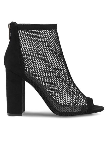 Jenny Fairy Botki Arina LS4937-80 Czarny. Czarne botki Jenny Fairy, bez wzorów, z materiału, bez obcasa, na słupku, bez zapięcia. Za 149,99 zł.