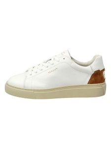 GANT Footwear Skórzane sneakersy "Julice" w kolorze biało-jasnobrązowym rozmiar: 40. Białe trampki GANT Footwear, bez wzorów, bez zapięcia. Za 143,56 zł.