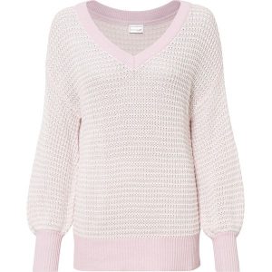 Sweter w paski. Brązowe kardigany bonprix, bez kołnierzyka. Za 89,99 zł.