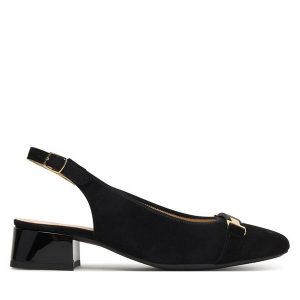 Czółenka Ara. Czarne czółenka Ara, bez wzorów, bez obcasa, bez zapięcia. Za 589,99 zł.