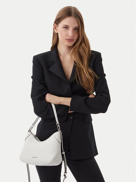 Michael Kors Torebka 32S6SJ6W8L Biały. Białe torebki klasyczne Michael Kors, bez wzorów, ze skóry, bez dodatków. Za 688,99 zł.