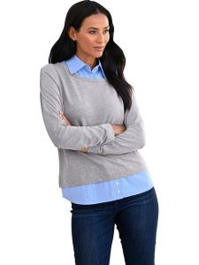 Heine Bluza w kolorze szarym rozmiar: 34. Szare bluzy Heine, bez wzorów, z bawełny, bez kaptura. Za 68,95 zł.