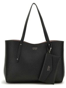 Guess Shopper bag w kolorze czarnym - 42 x 27 x 13 cm rozmiar: onesize. Czarne shopper bag Guess, z aplikacjami, z materiału, na ramię, bez dodatków. Za 505,13 zł.