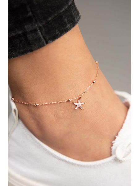 Lodie Silver Srebrna bransoletka z zawieszką na kostkę rozmiar: onesize. Szare bransoletki Lodie Silver, z cyrkonią, srebrne. Za 69,75 zł.