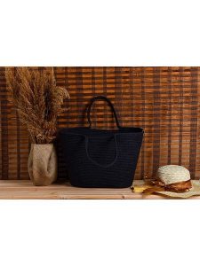Scandinavia Concept Shopper bag "Ezekiel" w kolorze czarnym - 46 x 46 x 18 cm rozmiar: onesize. Czarne shopper bag Scandinavia Concept, bez wzorów, z bawełny, na ramię, bez dodatków. Za 131,12 zł.