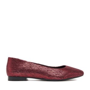 Baleriny Lasocki. Czerwone balerinki Lasocki, bez wzorów, bez obcasa, bez zapięcia. Za 159,99 zł.