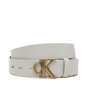 Pasek Damski Calvin Klein Jeans. Białe paski Calvin Klein Jeans, bez wzorów, z jeansu. Za 129,99 zł.