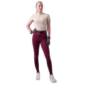 Damskie legginsy jeździeckie o średniej przyczepności PS of Sweden Katja. Czerwone legginsy PS OF SWEDEN, bez wzorów. Za 395,50 zł.