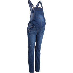 Ogrodniczki dżinsowe ciążowe STRAIGHT. Niebieskie jeansy bonprix, bez wzorów, z jeansu. Za 189,99 zł.