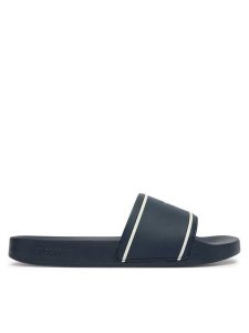 Tommy Jeans Klapki Tjw Poolslides EN0EN02976 Granatowy. Niebieskie klapki Tommy Jeans, bez wzorów, z jeansu, bez obcasa. Za 189,99 zł.