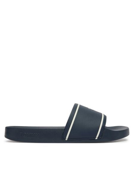 Tommy Jeans Klapki Tjw Poolslides EN0EN02976 Granatowy. Niebieskie klapki Tommy Jeans, bez wzorów, z jeansu, bez obcasa. Za 189,99 zł.