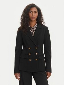 Guess Marynarka W5YN39 KCMU2 Czarny Regular Fit. Czarne marynarki i żakiety Guess, l, z aplikacjami, z syntetyku. Za 489,99 zł.