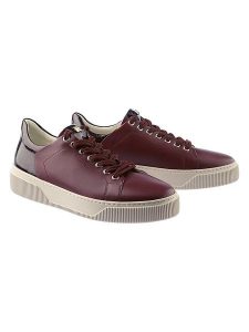 Högl Skórzane sneakersy "Isy" w kolorze bordowym rozmiar: 40. Czerwone trampki HÖGL, bez wzorów, bez zapięcia. Za 396,45 zł.