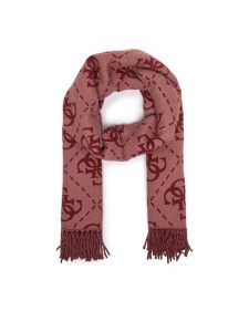 Guess Szalik AW5217 VIS03 Bordowy. Czerwone rękawiczki Guess, z aplikacjami, z poliesteru. Za 234,99 zł.