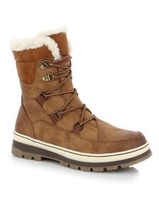 Kimberfeel Kozaki zimowe "Lina" w kolorze jasnobrązowym rozmiar: 41. Brązowe kozaki Kimberfeel, na zimę, bez wzorów, bez obcasa, bez zapięcia. Za 314,05 zł.