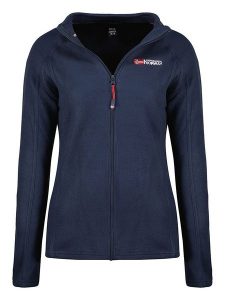 Geographical Norway Kurtka polarowa "Tug" w kolorze granatowym rozmiar: XXL. Niebieskie swetry oversize Geographical Norway, xxl, bez wzorów, z polaru, bez ramiączek. Za 87,81 zł.
