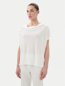 Bruuns Bazaar Bluzka Ginae BBW4362 Biały Regular Fit. Białe bluzki Bruuns Bazaar, xl, bez wzorów, z lyocellu, bez kołnierzyka, bez ramiączek. Za 209,99 zł.